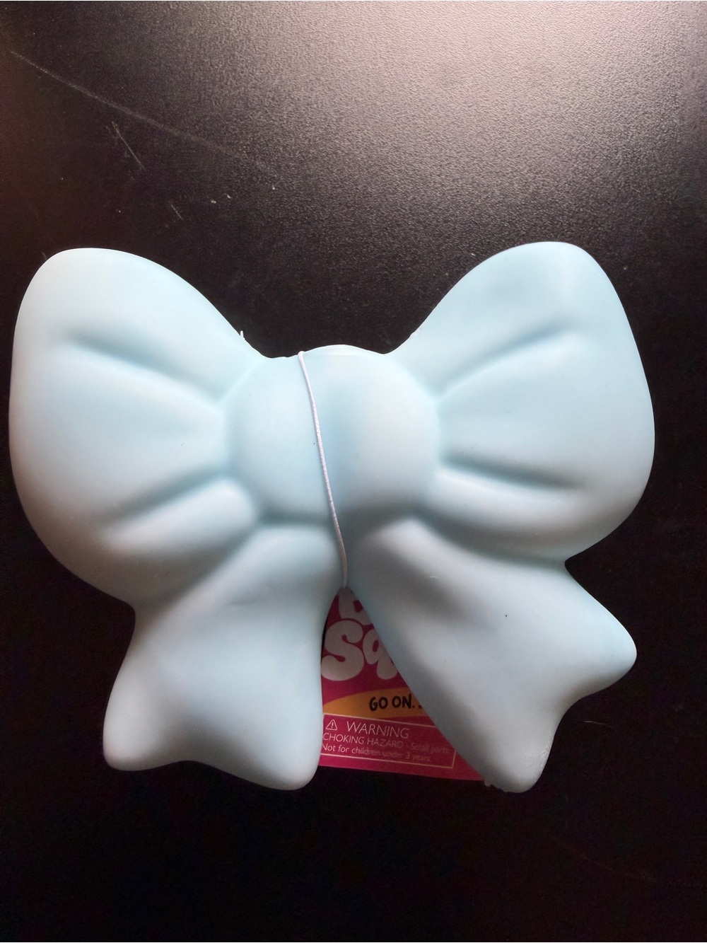 New Jumbo Squishy Big Squij Bow Pastel BLUE Keycraft Sensory Fidget Sensory Toy